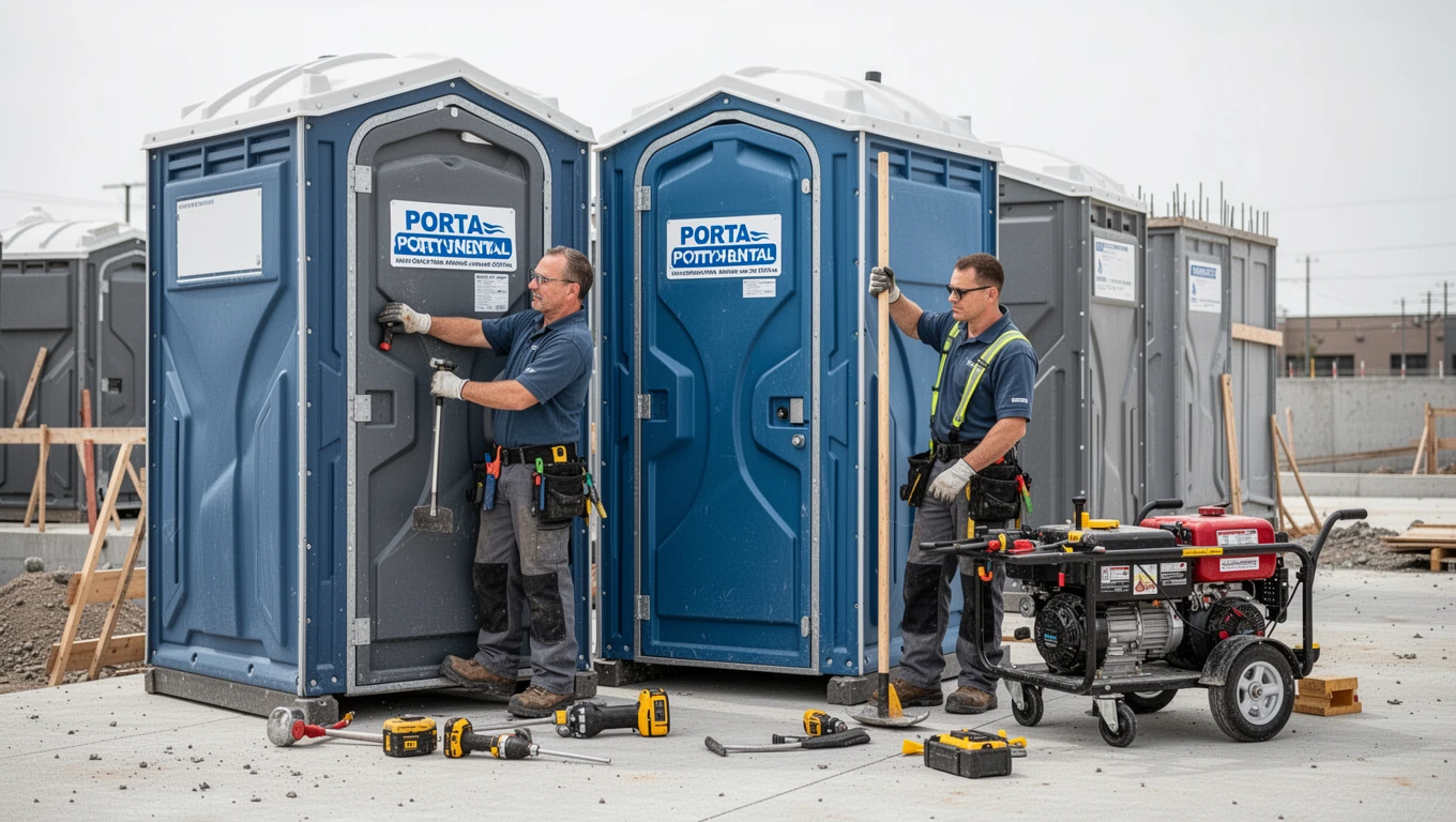 Construction Porta Potty Rental in Crowley, TX